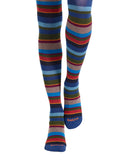 Parigina donna cotone blu righe multicolor - Gallo 1927 - Official Online Shop