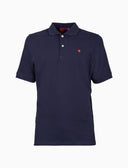 Polo uomo cotone tinta unita con sottocollo multicolor blu - Gallo 1927 - Official Online Shop