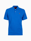 Polo uomo cotone tinta unita con sottocollo multicolor azzurro - Gallo 1927 - Official Online Shop