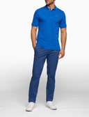 Polo uomo cotone tinta unita con sottocollo multicolor azzurro - Gallo 1927 - Official Online Shop