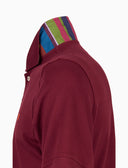Polo uomo cotone tinta unita con sottocollo multicolor bordò - Gallo 1927 - Official Online Shop