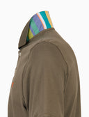 Polo uomo cotone tinta unita con sottocollo multicolor verde - Gallo 1927 - Official Online Shop