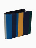 Portafoglio uomo pelle righe multicolor e interno tinta unita blu - Gallo 1927 - Official Online Shop