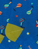 Calze lunghe uomo cotone leggerissimo blu francese fantasia padel - Gallo 1927 - Official Online Shop