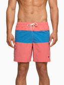 Boxer mare uomo tinta unita rosa con con contrasti