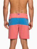 Boxer mare uomo tinta unita rosa con con contrasti