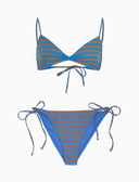 Bikini brassiere donna poliammide copiativo righe bicolore - Gallo 1927 - Official Online Shop
