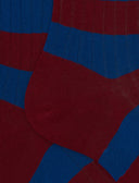 Calze lunghe uomo cotone bordò a coste righe bicolore - Gallo 1927 - Official Online Shop