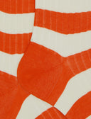 Calze lunghe uomo cotone a coste righe bicolore arancio - Gallo 1927 - Official Online Shop
