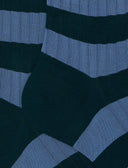 Calze lunghe uomo cotone verde a coste righe bicolore - Gallo 1927 - Official Online Shop