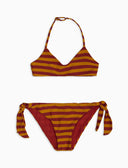 Bikini brassiere bambina poliammide narciso righe bicolore - Gallo 1927 - Official Online Shop
