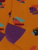 Calze lunghe uomo cotone giallo fantasia galli multicolore - Gallo 1927 - Official Online Shop