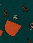 Calze lunghe uomo cotone verde fantasia cani - Gallo 1927 - Official Online Shop