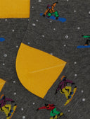 Calze cortissime donna cotone grigio fantasia snowboard - Gallo 1927 - Official Online Shop