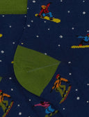 Calze cortissime donna cotone blu fantasia snowboard - Gallo 1927 - Official Online Shop