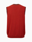 Gilet con bottoni uomo lana, viscosa e cashmere giallo tinta unita - Gallo 1927 - Official Online Shop