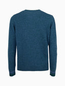 Pull girocollo uomo lana e cashmere verde tinta unita - Gallo 1927 - Official Online Shop