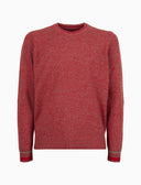 Pull girocollo uomo lana e cashmere rosso tinta unita - Gallo 1927 - Official Online Shop