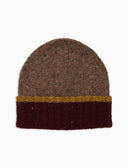 Berretto uomo lana beige a coste tinta unita e risvolto in contrasto - Gallo 1927 - Official Online Shop