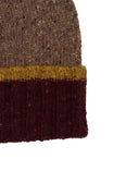 Berretto uomo lana beige a coste tinta unita e risvolto in contrasto - Gallo 1927 - Official Online Shop