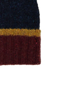 Berretto uomo lana blu a coste tinta unita e risvolto in contrasto - Gallo 1927 - Official Online Shop