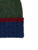 Berretto uomo lana verde a coste tinta unita e risvolto in contrasto - Gallo 1927 - Official Online Shop