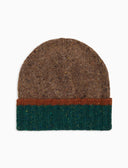 Berretto uomo lana beige a coste tinta unita e risvolto in contrasto - Gallo 1927 - Official Online Shop