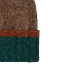 Berretto uomo lana beige a coste tinta unita e risvolto in contrasto - Gallo 1927 - Official Online Shop