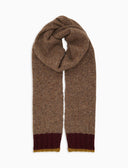 Sciarpa uomo lana beige tinta unita con contrasto - Gallo 1927 - Official Online Shop