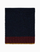 Sciarpa uomo lana blu tinta unita con contrasto - Gallo 1927 - Official Online Shop