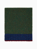 Sciarpa uomo lana verde tinta unita con contrasto - Gallo 1927 - Official Online Shop