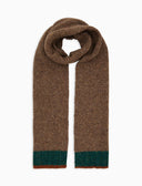 Sciarpa uomo lana beige tinta unita con contrasto - Gallo 1927 - Official Online Shop