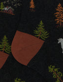 Calze lunghe uomo cotone grigio fantasia lupi nella foresta - Gallo 1927 - Official Online Shop