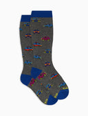 Calze lunghe bambino cotone grigio fantasia macchinine - Gallo 1927 - Official Online Shop