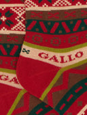 Calze lunghe bambino cotone rosso fantasia greca natalizia - Gallo 1927 - Official Online Shop