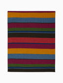 Sciarpa semplice unisex lana e cashmere fucsia righe multicolor - Gallo 1927 - Official Online Shop