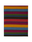 Sciarpa semplice unisex lana e cashmere fucsia righe multicolor - Gallo 1927 - Official Online Shop