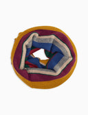Scaldacollo donna lana e cashmere blu righe multicolor