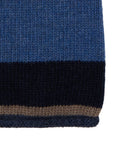 Guanti corti senza dita donna lana e cashmere blu righe multicolor - Gallo 1927 - Official Online Shop