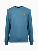 Pull uomo girocollo lana azzurro tinta unita - Gallo 1927 - Official Online Shop