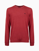 Pull uomo girocollo lana rosso tinta unita - Gallo 1927 - Official Online Shop