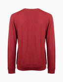 Pull uomo girocollo lana rosso tinta unita - Gallo 1927 - Official Online Shop