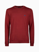 Pull uomo girocollo lana bordò tinta unita - Gallo 1927 - Official Online Shop
