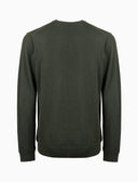 Pull uomo girocollo lana verde tinta unita - Gallo 1927 - Official Online Shop