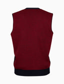 Gilet uomo lana blu fantasia giglio - Gallo 1927 - Official Online Shop