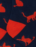 Calze corte bambino cotone blu fantasia gatti - Gallo 1927 - Official Online Shop