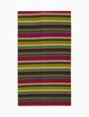 Sciarpa unisex pile verde righe multicolor - Gallo 1927 - Official Online Shop