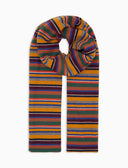 Sciarpa unisex pile giallo righe multicolor