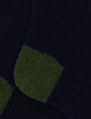 Calze lunghe uomo lana bouclé blu tinta unita e contrasti - Gallo 1927 - Official Online Shop