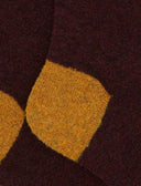 Calze lunghe uomo lana bouclé viola tinta unita e contrasti - Gallo 1927 - Official Online Shop